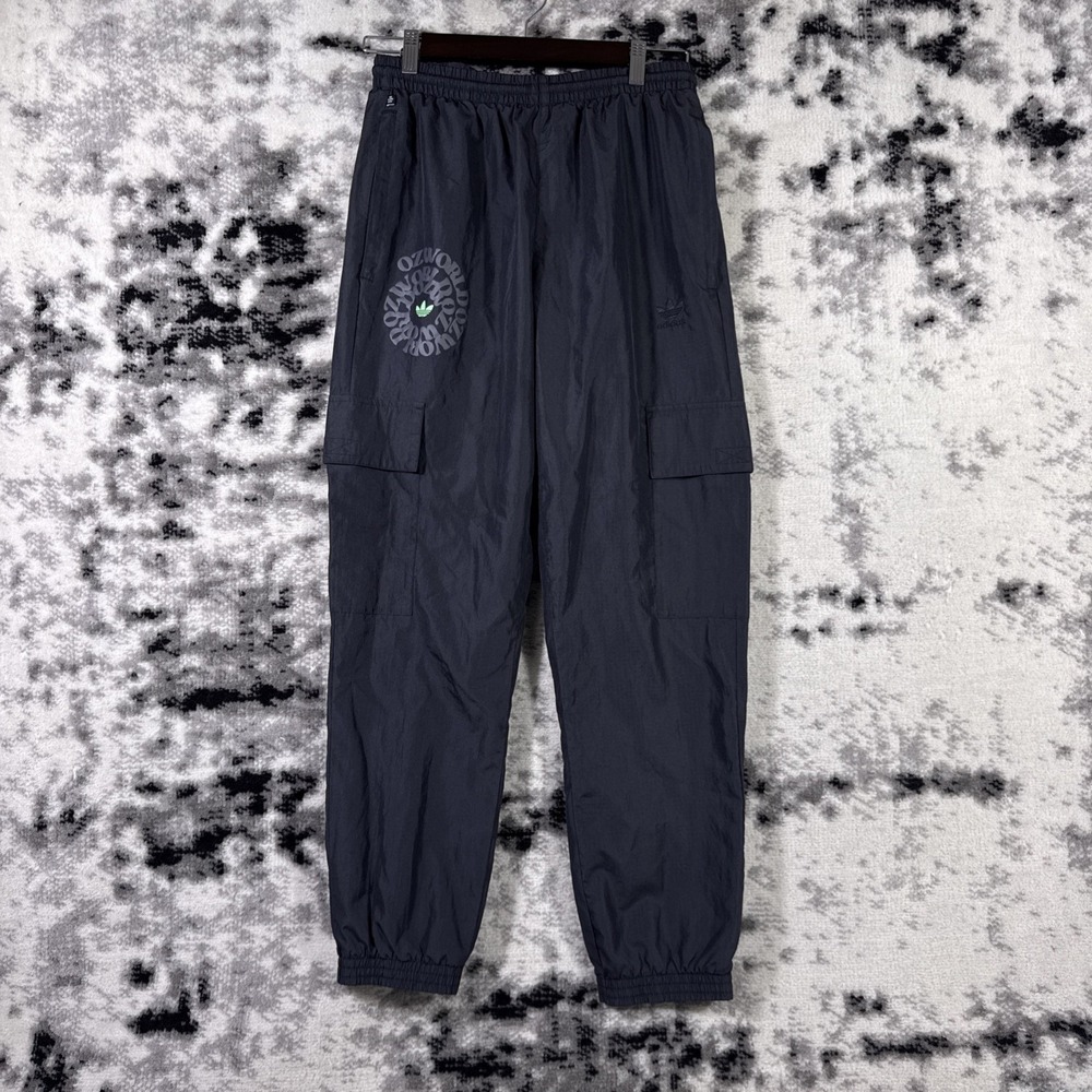 Adidas‎ Ozworld Joggers Mens Size Small Black Cargo Tapered Skater Punk Y2k Wove